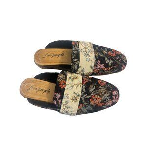 Free People Brocade at Ease Loafer Oxford Sang Mule Floral Tapestry 38 US 7.5